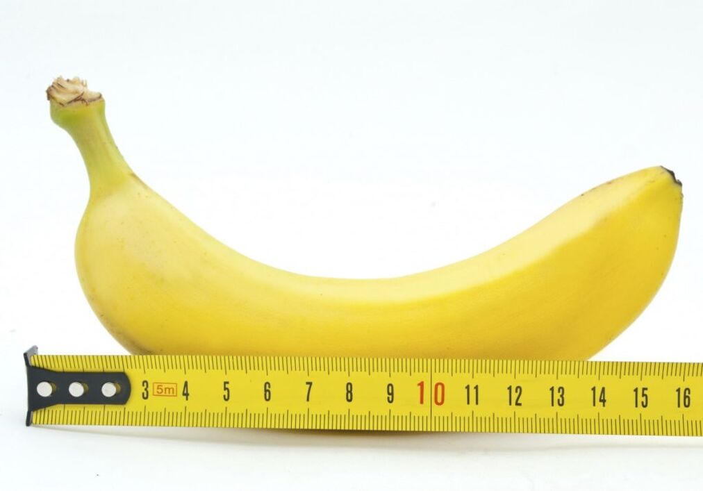 La mesure de la banane symbolise la mesure du pénis après une opération d'agrandissement